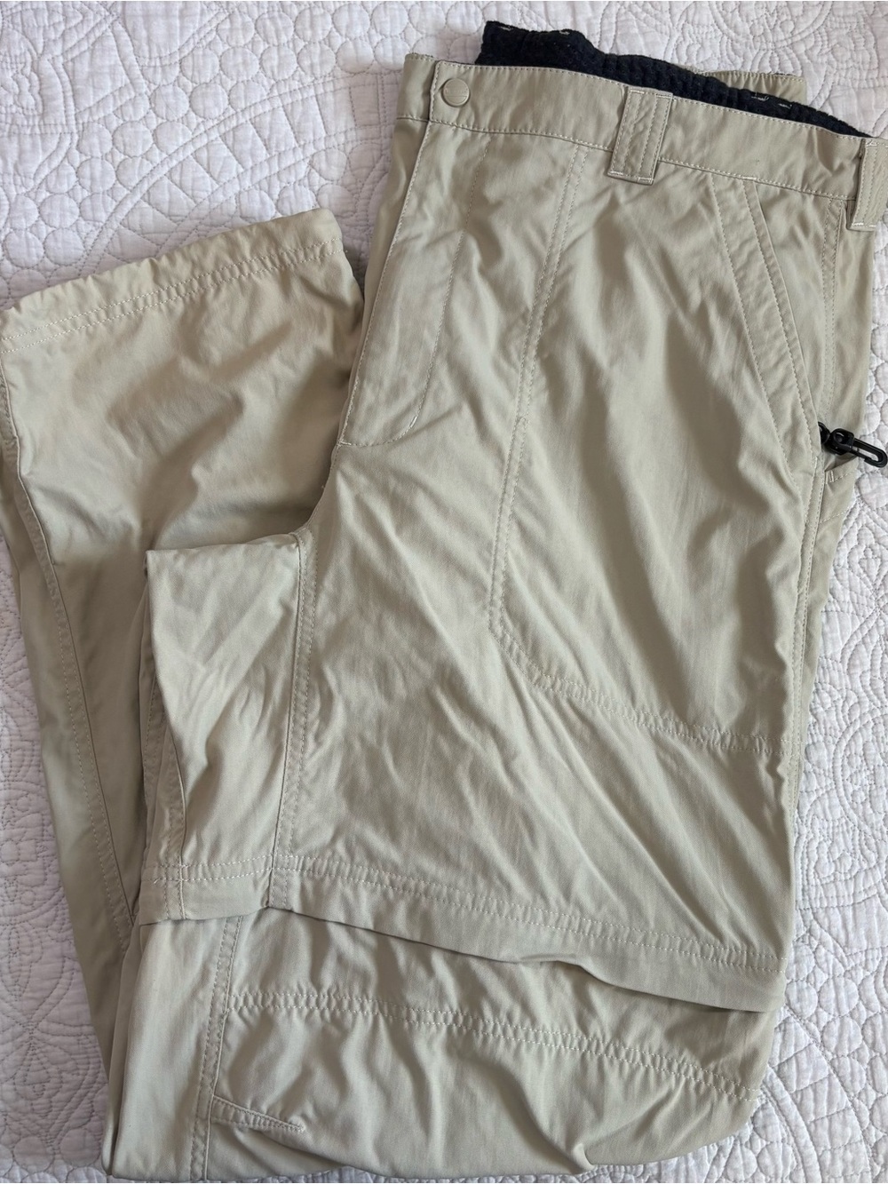 L.L. Bean Men's Light Khaki Convertible Cargo Pants